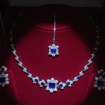 Premium Crystal Bridal Necklace Set - Luxury Diamond Look Jewelry with 5-Year Warranty