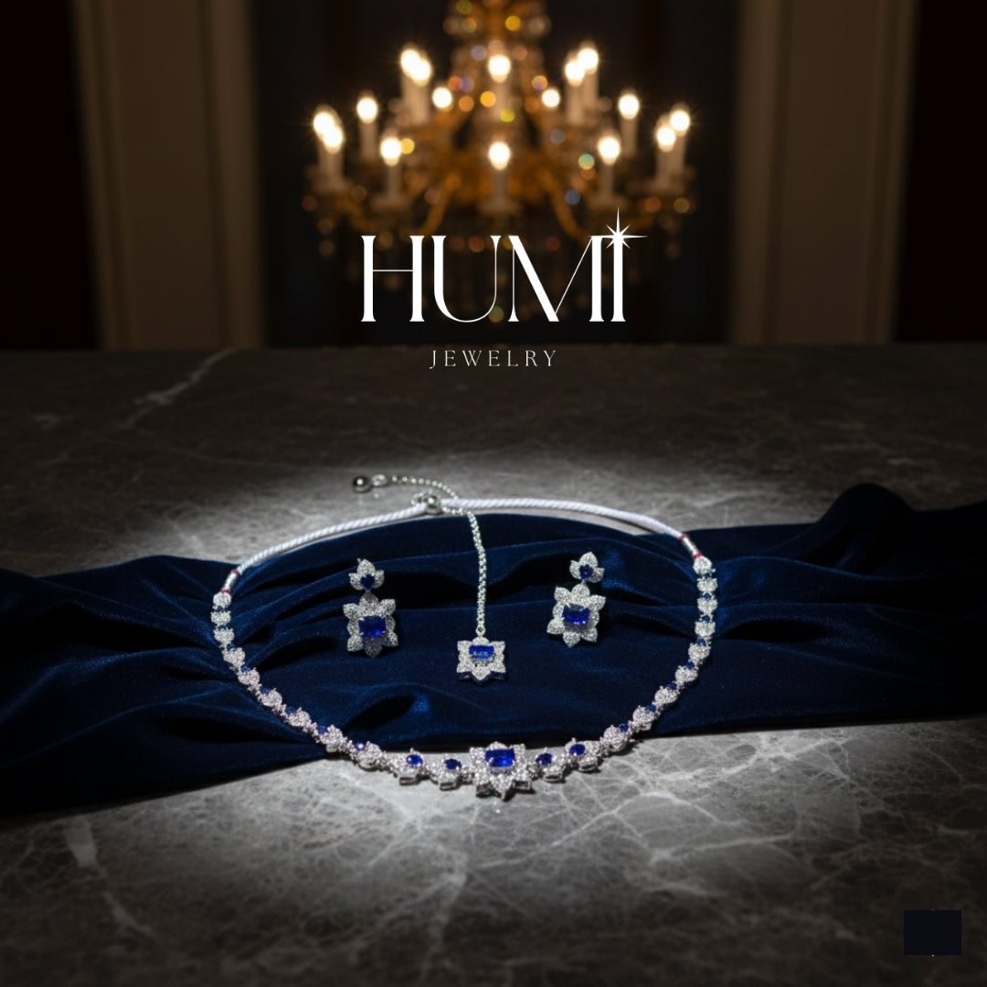 Premium Crystal Bridal Necklace Set - Luxury Diamond Look Jewelry with 5-Year Warranty