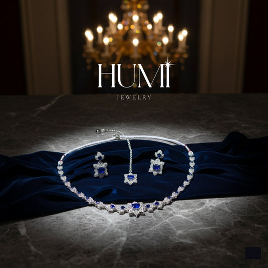 Premium Crystal Bridal Necklace Set - Luxury Diamond Look Jewelry with 5-Year Warranty