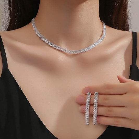 Necklace & Earrings Set – Elegant Silver Bridal Jewelry